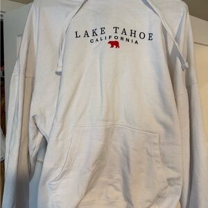 Lake Tahoe California White Hoodie